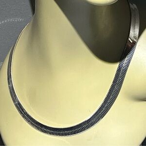 925 Herringbone silver necklace
